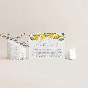 Lemon Citrus Summer Wishing well Baby Shower Tilläggskort
