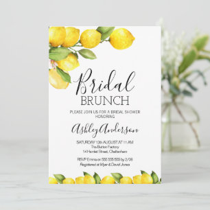 Lemon Citrus ThLED Inbjudningskort för möhippan
