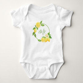 Lemon Citrus Wans Baby Shower Gift Monogram T-shirt