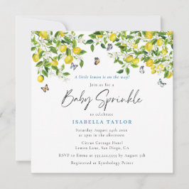 Lemon Citrus Watercolor Baby Sprinkle Inbjudningar