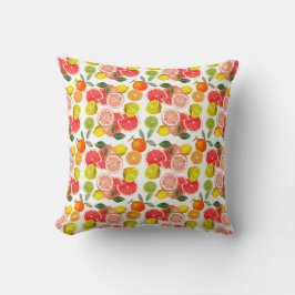 Lemon citrus yellow Pattern  Kudde