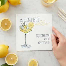 Lemon cocktail A tini bit Older 30th Birthday  Pappersservett