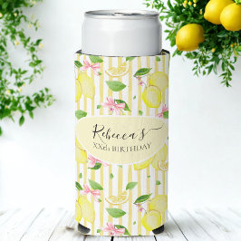 Lemon Coquette Pink Bows And Yellow Stripes