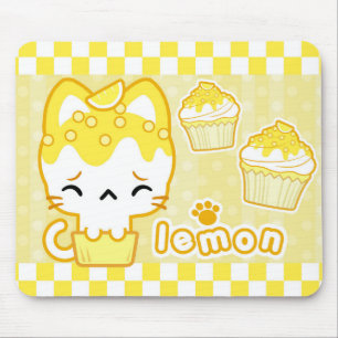 Lemon Cupkaka Kattunge Mousepad Musmatta