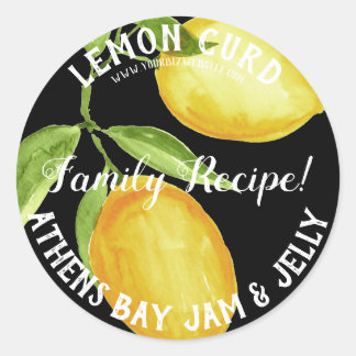 Lemon Curd Product Business Label Runt Klistermärke