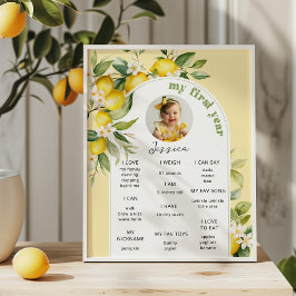 Lemon cutie, fotmilstolpe för första födelsedagsfe poster