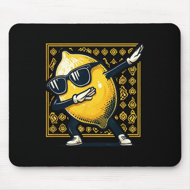 Lemon Dancing Dabbing Retro Fruit Musmatta (Framsidan)