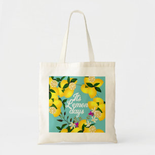 Lemon Days Aqua Tygkasse