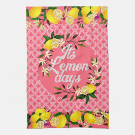 Lemon Days Motif Cherry Kökshandduk