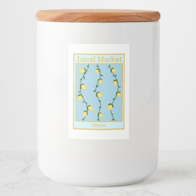 Lemon-dekal Mat Etikett (Framsida)