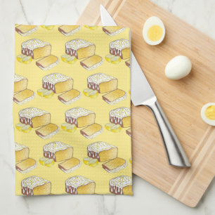 Lemon Drizzle Pound Cake Loaf British Baking Food Kökshandduk