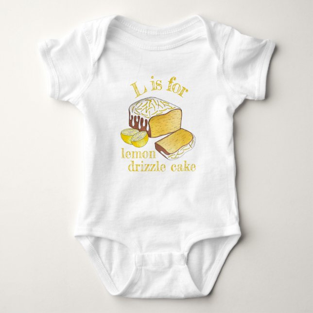 Lemon Drizzle Pound Cake Loaf British Baking Food T Shirt (Framsida)