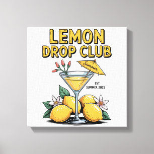 Lemon Drop Club Canvas - Trendig Lemon konsttryck