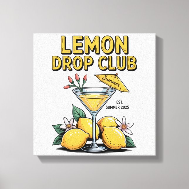 Lemon Drop Club Canvas - Trendig Lemon konsttryck (Framsida)