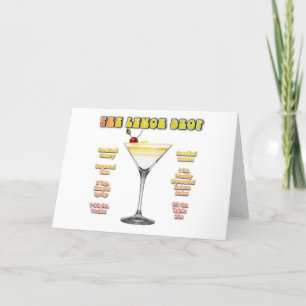 LEMON DROP MARTINI Cocktail Recipe Art Helgkort