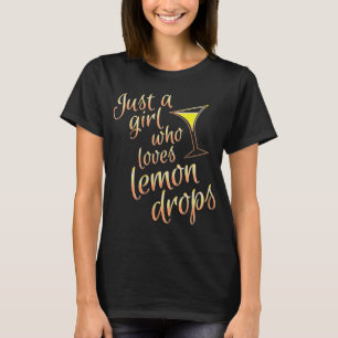 Lemon Drop Martini Design för flickor som dricker T Shirt
