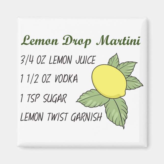 Lemon Drop Martini Magnet (Framsidan)