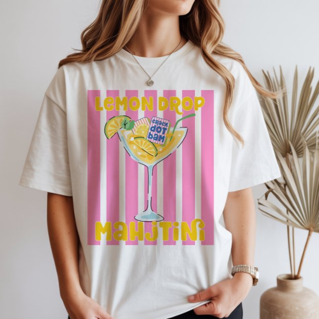Lemon Drop Martini Mahjong T-Shirt (Skapare uppladdad)