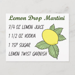 Lemon Drop Martini Vykort