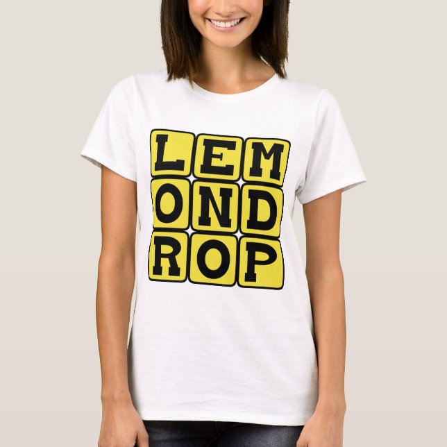Lemon Drop, Zesty Cocktail Tee (Framsida)