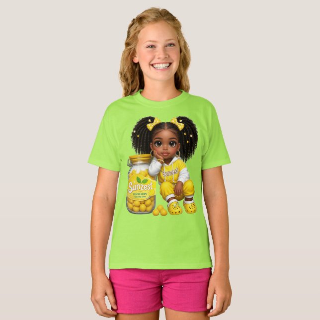 Lemon Drops Solnedgång T Shirt (Hel framsida)