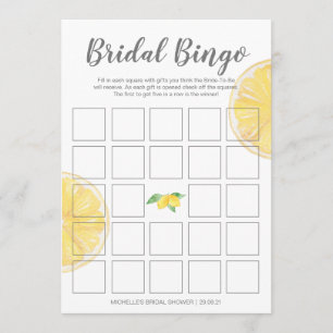 Lemon Dubbla-Sida Möhippa Bingo Shower-spel Meny