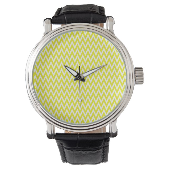 Lemon Elegant Chevron Design Armbandsur (Framsida)