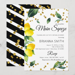 Lemon Elegant Inbjudningskort för möhippan