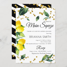 Lemon Elegant Inbjudningskort för möhippan