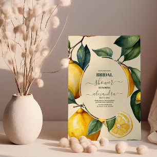 Lemon Elegant Modern Summer Möhippa Inbjudningar