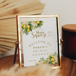 Lemon Elegant Modern Summer Möhippa Poster