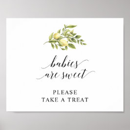 Lemon Elegant Typografi  BABYAR ÄR SÖTA  v3 Poster