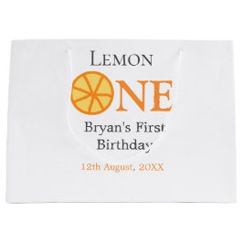 Lemon en lycklig 1: a födelsedag orange grått retr