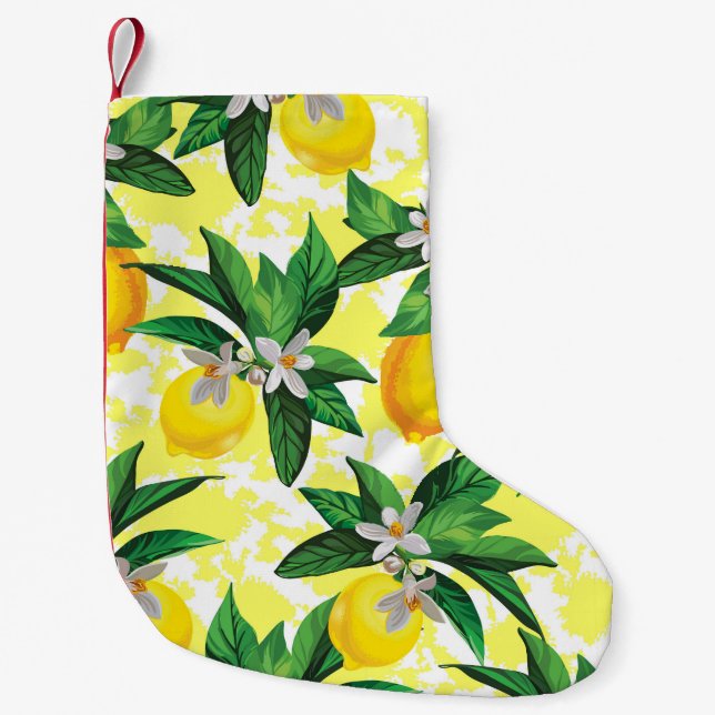 Lemon Fantasy: Blommönstret Kreativ Liten Julstrumpa (Framsidan)