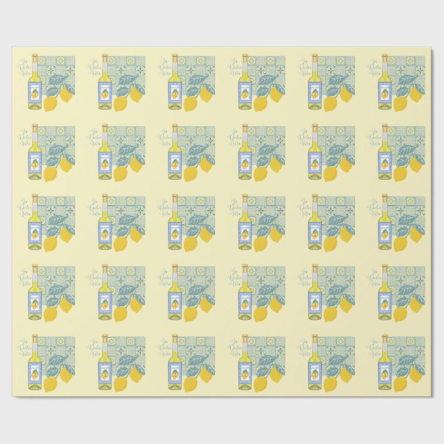 Lemon Farm Retro Presentpapper (Seam)