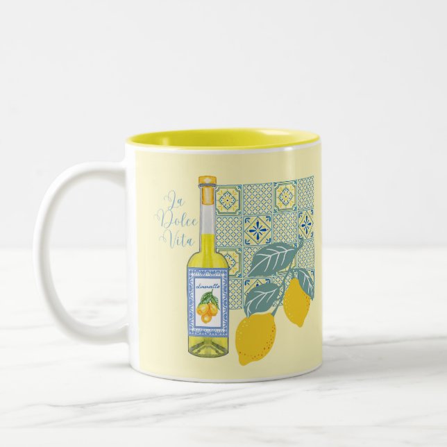 Lemon Farm Retro Två-Tonad Mugg (Vänster)