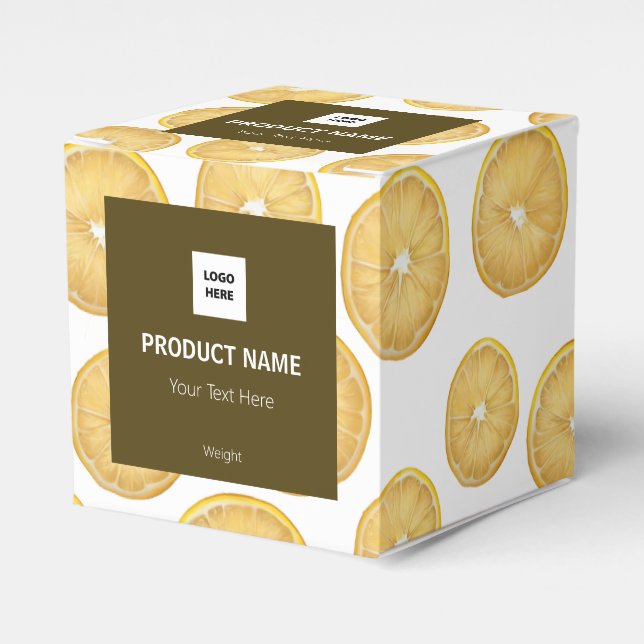 Lemon Favor Box (Produktbox) Presentaskar (Framsidan Sidan)