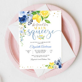 Lemon Floral Bridal Shower Invitation Inbjudningar