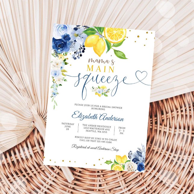 Lemon Floral Bridal Shower Invitation Inbjudningar (Skapare uppladdad)