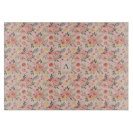 Lemon  Floral pink Peony rustic Pattern monogram