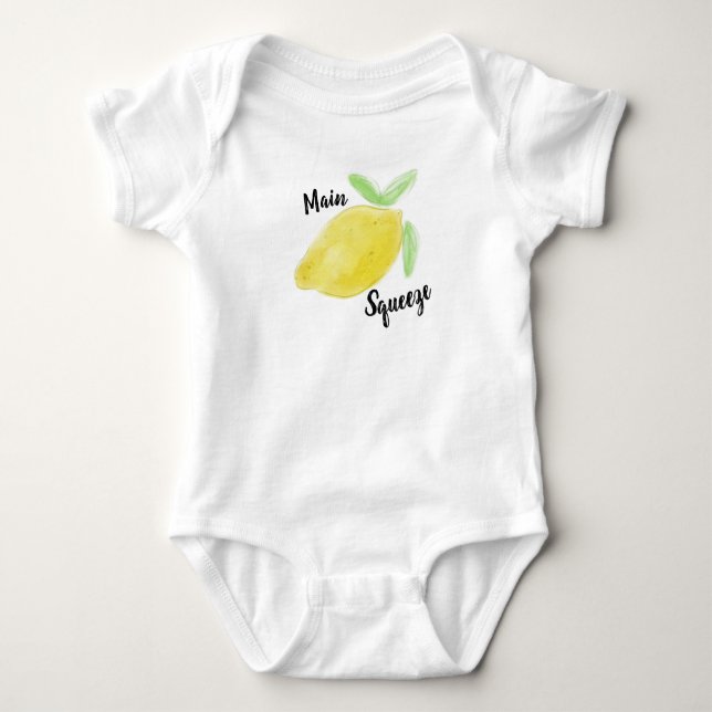 Lemon för vattenfärg "Huvudsaklig säck" T Shirt (Framsida)