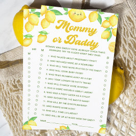 Lemon Förlossningsfest Gissa vem som är Mamma elle