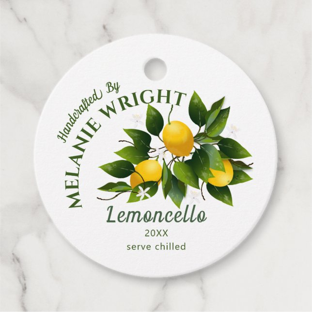 Lemon Fruit Canning Classic Round Sticker Gåvor Etiketter (Framsida)