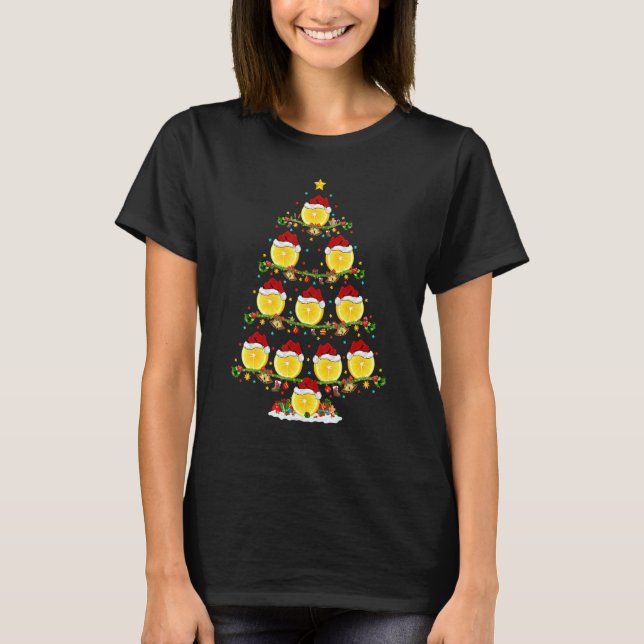 Lemon Fruit   Lights Xmas Santa Lemon Christmas Tr T Shirt (Framsida)