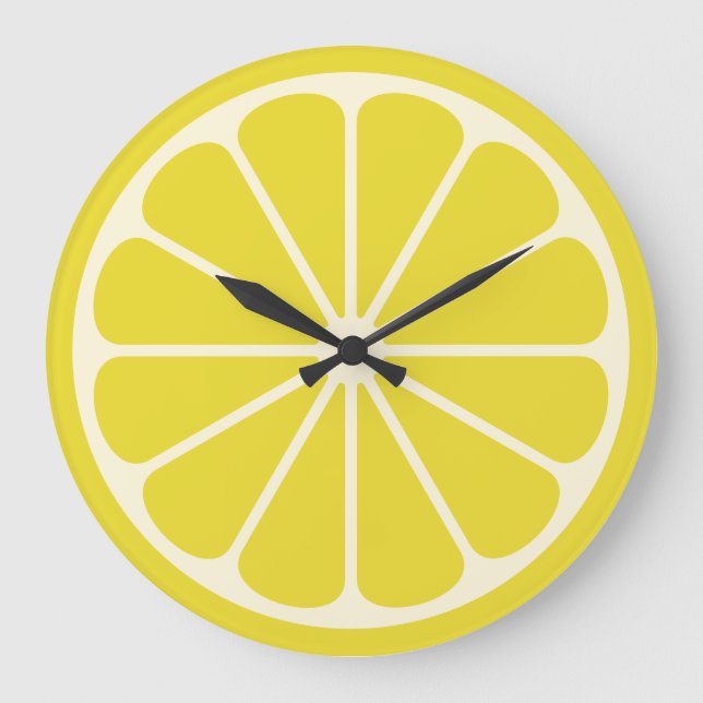 Lemon Fruit Slice Stor Klocka (Framsida)