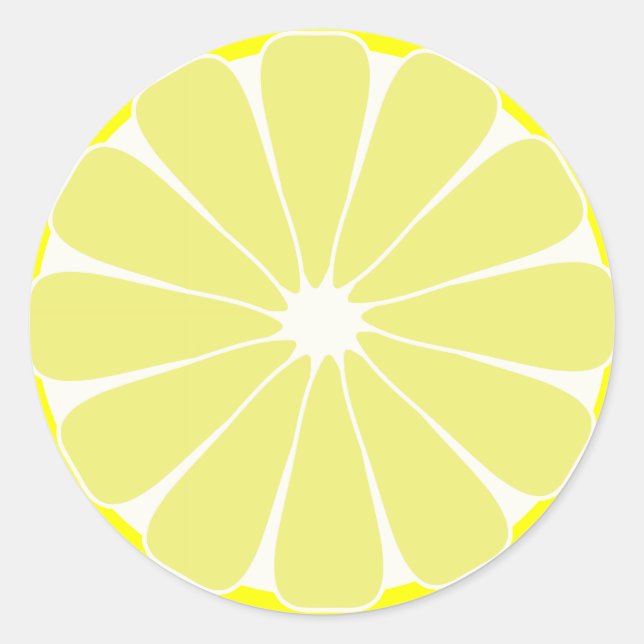 Lemon Fruit Stickers Runt Klistermärke (Framsida)