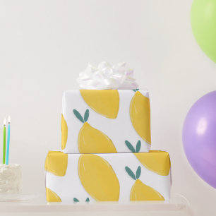 Lemon frun mönster presentpapper