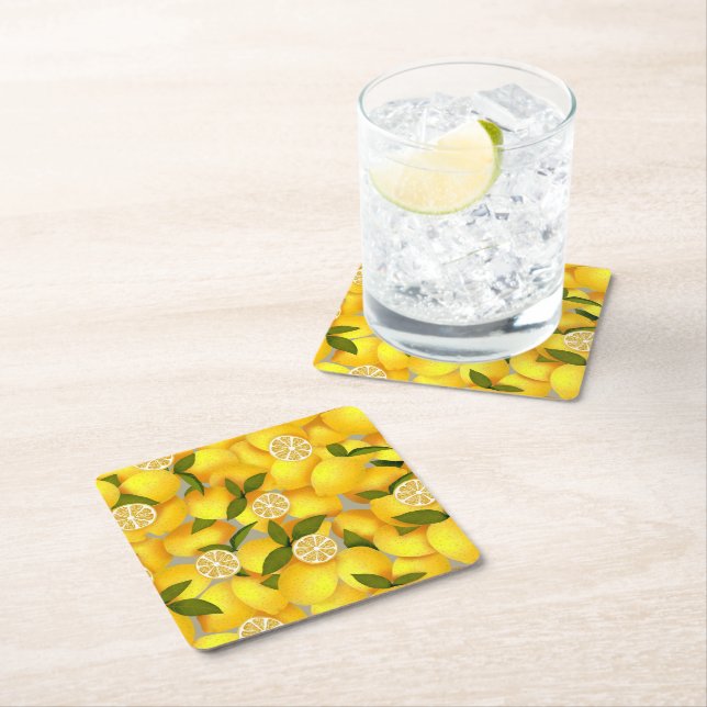 Lemon Fullt Underlägg Papper Kvadrat (Insitu)