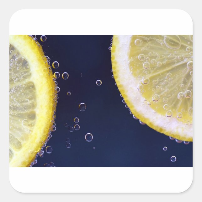 Lemon Fyrkantigt Klistermärke (Framsida)