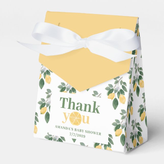 Lemon Girl Baby Shower Thank You  Presentaskar (Framsidan Sidan)